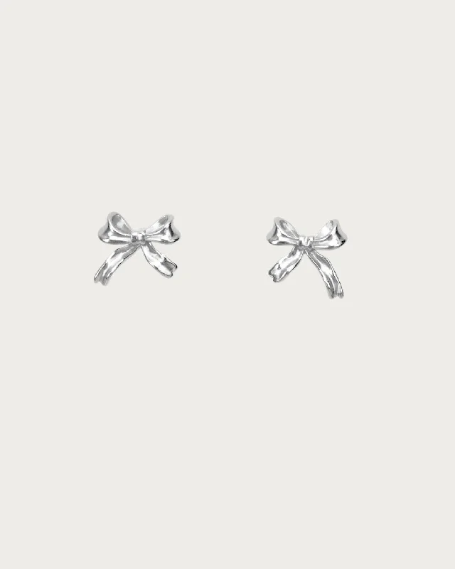 Premium Jewelry Now Available At Special Discounts Silver Ribbon Stud Earrings
