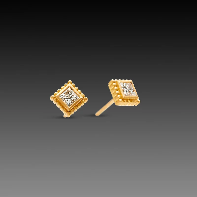 Luxury Jewelry Now At Special Promotional Rates Square Diamond Stud Earrings