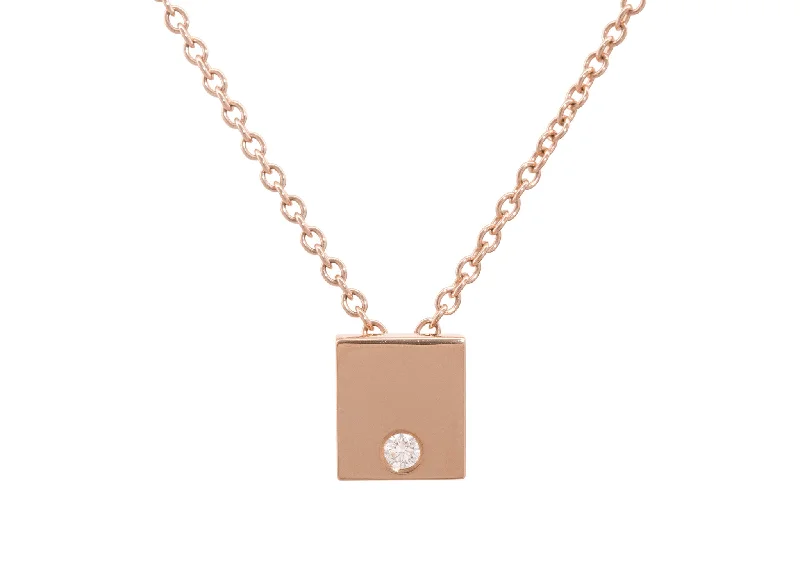 Everyday Jewelry Essentials Now On Sale Square Love Stories Diamond Pendant, Red Gold