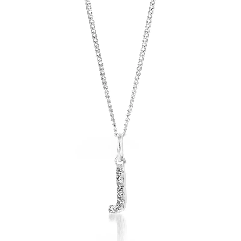 Upgrade Your Jewelry Collection For Less Sterling Silver Cubic Zirconia Initial "J" Pendant