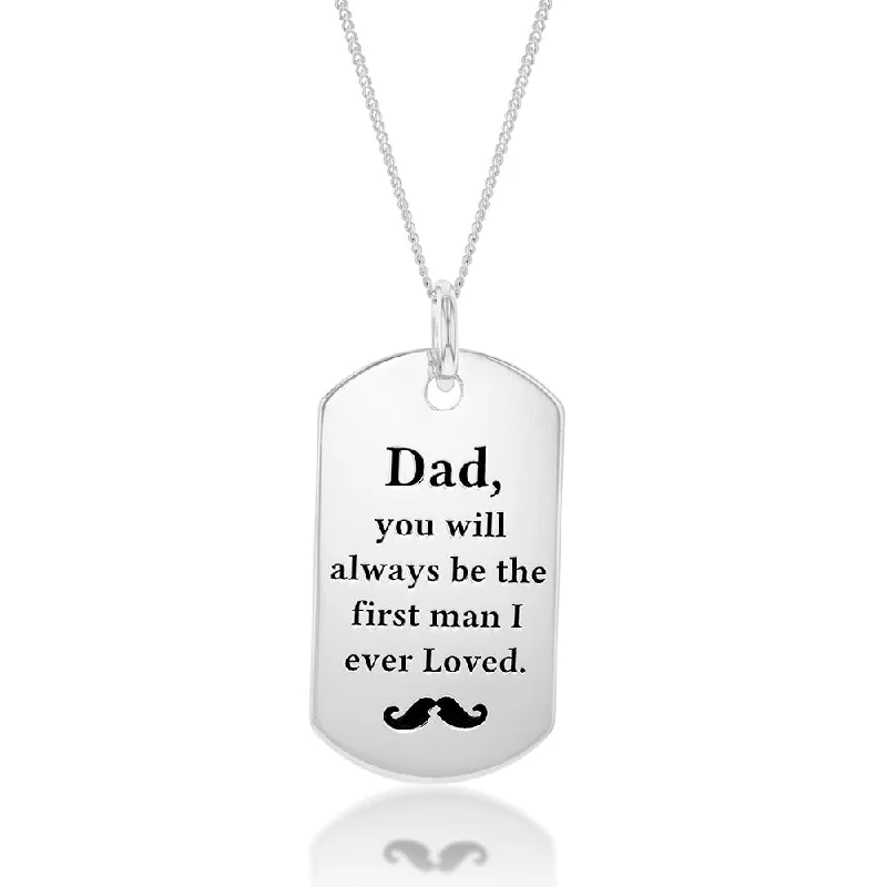 Luxury Jewelry Sale – Elegant Styles At Unbeatable Prices Sterling Silver Dog Tag Dad Daughters Message Pendant
