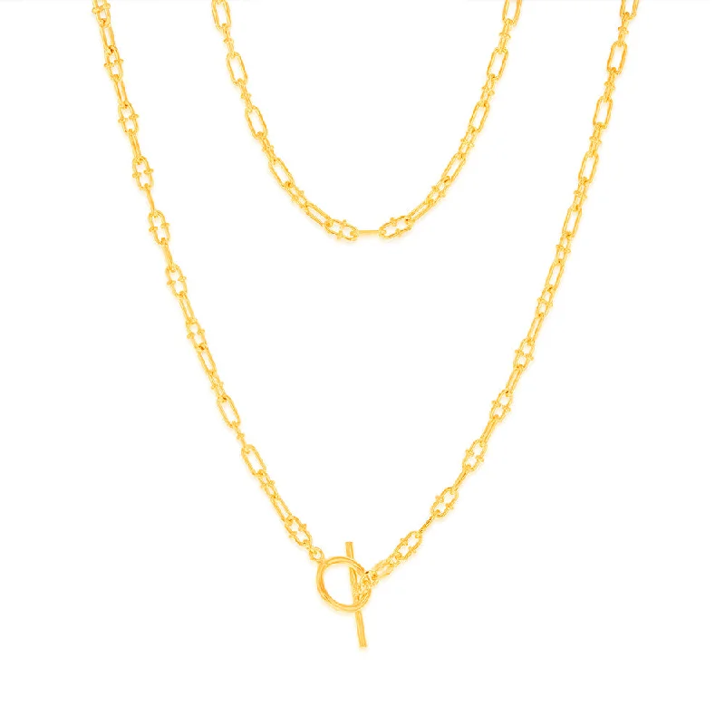 Shine In Style – Shop Jewelry Discounts Today Sterling Silver Gold Plated Fancy Link T Bar Clasp 45cm Chain