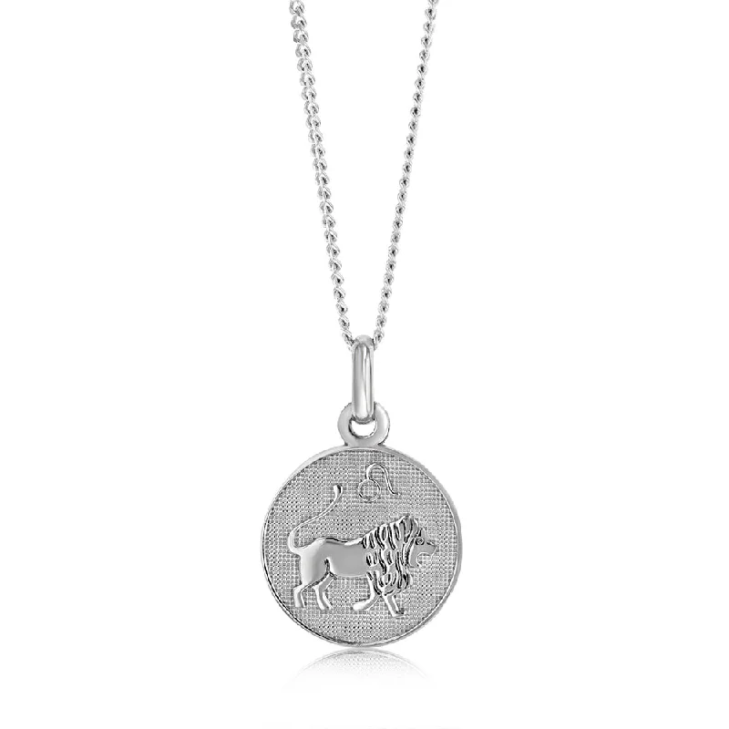 Personalized Jewelry Sale – Meaningful Gifts At Great Prices Sterling Silver Rhodium Plated Round Zodiac Leo Pendant