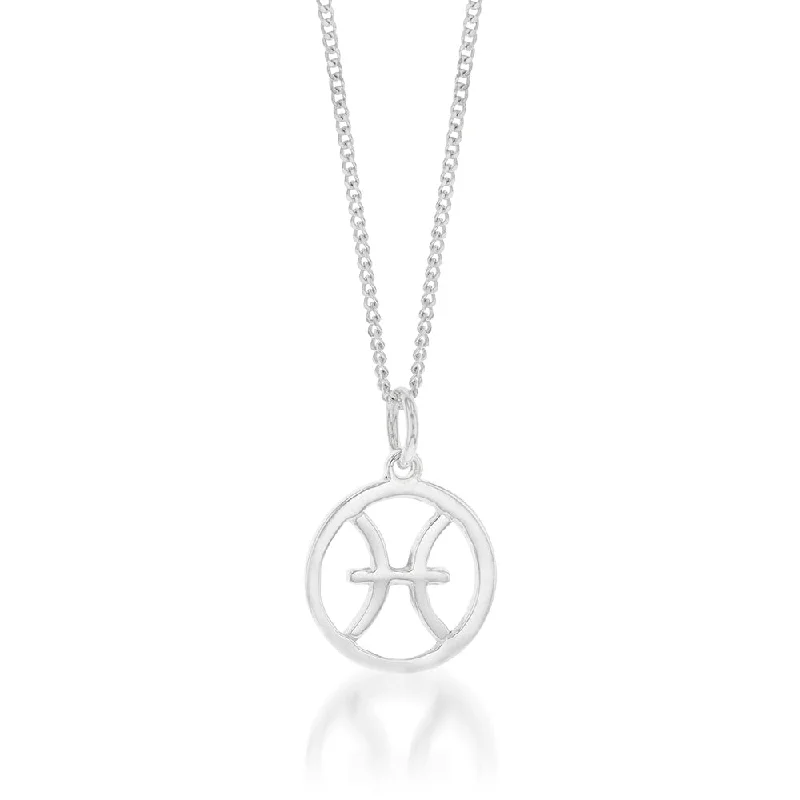 Once-A-Year Jewelry Deals – Shop Before They’Re Gone Sterling Silver Round Zodiac/Star Sign Pisces Pendant