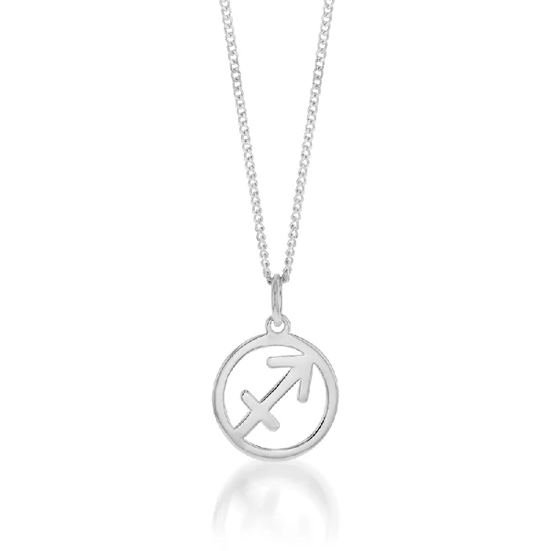 Get The Jewelry You Love At A Price You Love Sterling Silver Round Zodiac/Star Sign Sagittarius Pendant