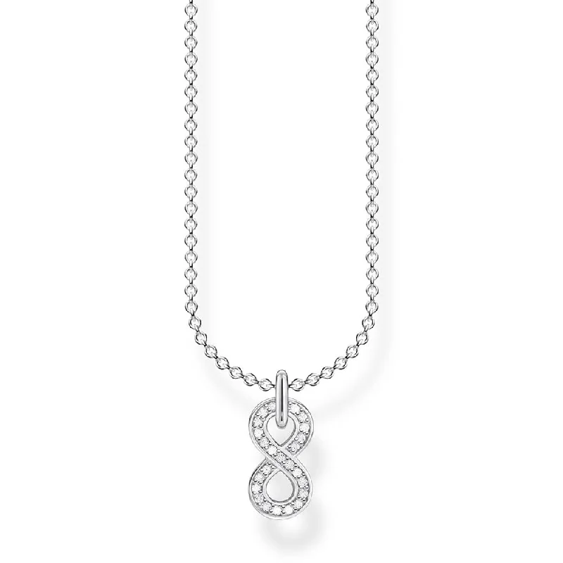 Bestselling Jewelry At Special Promotional Rates Sterling Silver Thomas Sabo Charm Club Infinity Necklace 38-45cm