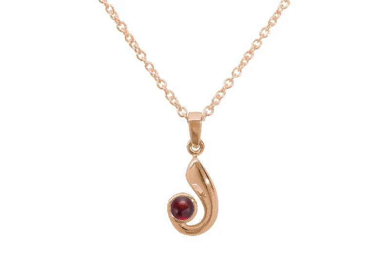 Flash Sale On Exquisite Jewelry – Don't Miss Out Striking Cabochon Gemstone Pendant, Red Gold