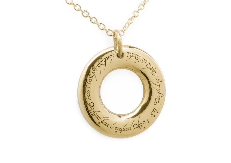 Customized Silver Jewelry For Unique Style The Wanderers Circle with Fixed Loop, Yellow Gold