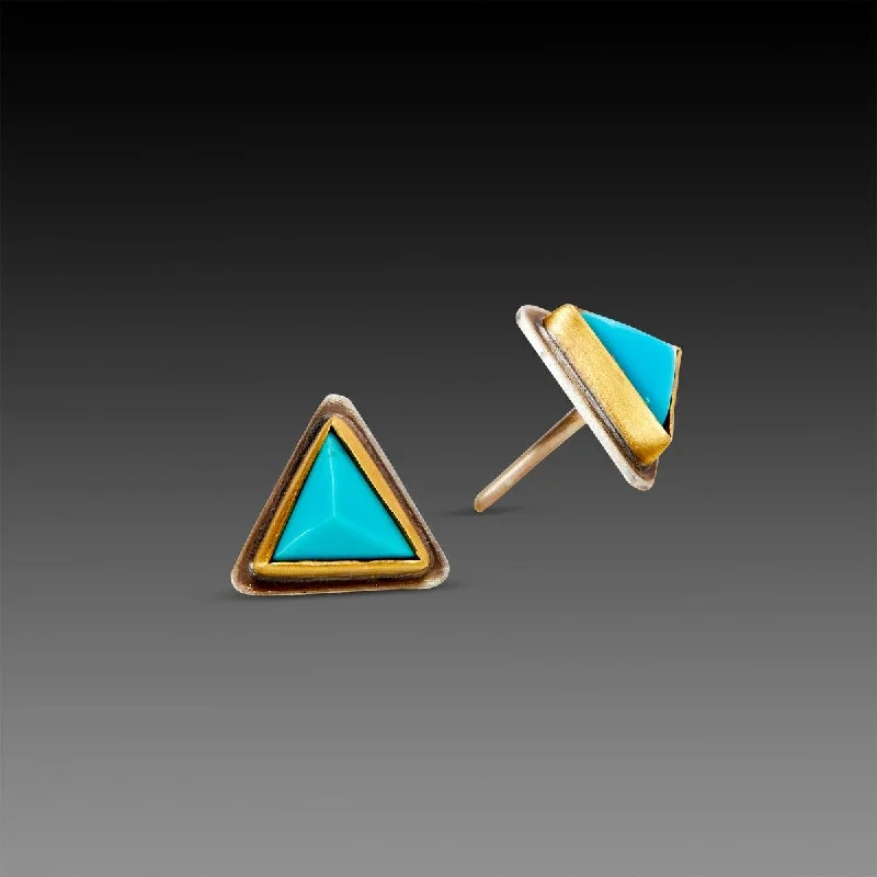 Exclusive Online Discounts On Stylish Jewelry Triangle Turquoise Stud Earrings