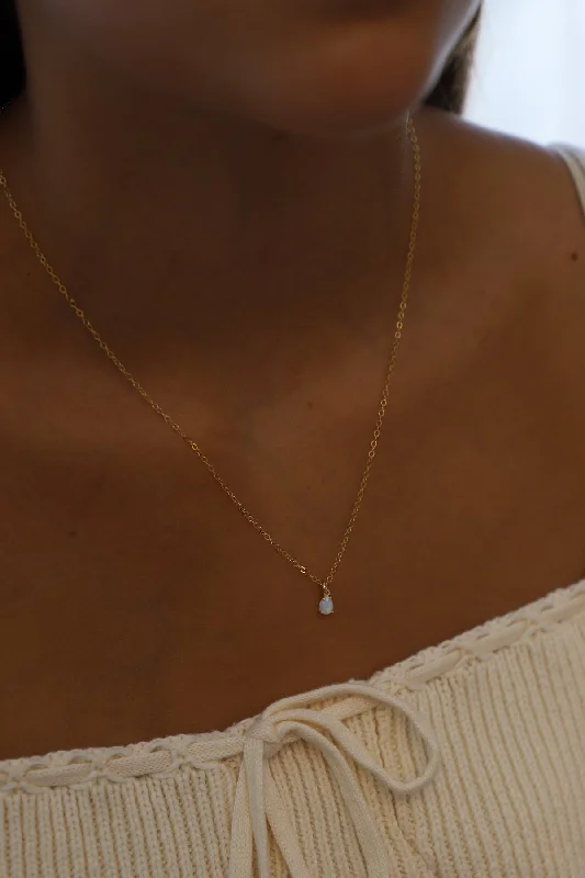 Get Your Favorite Jewelry At The Best Price OPAL TEARDROP NECKLACE