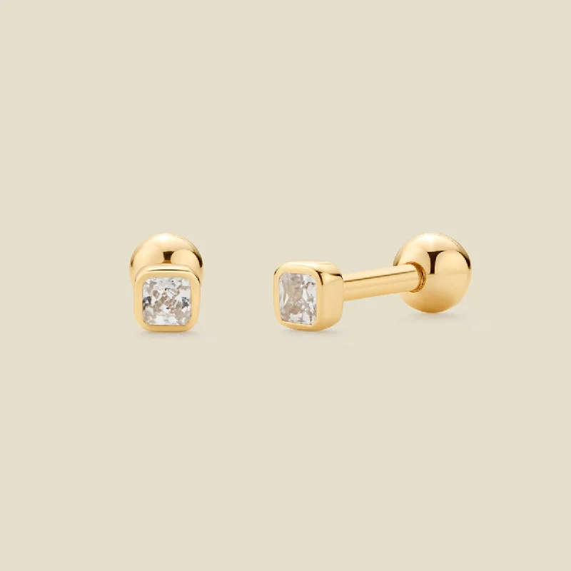 April Birthstone Stud Earrings