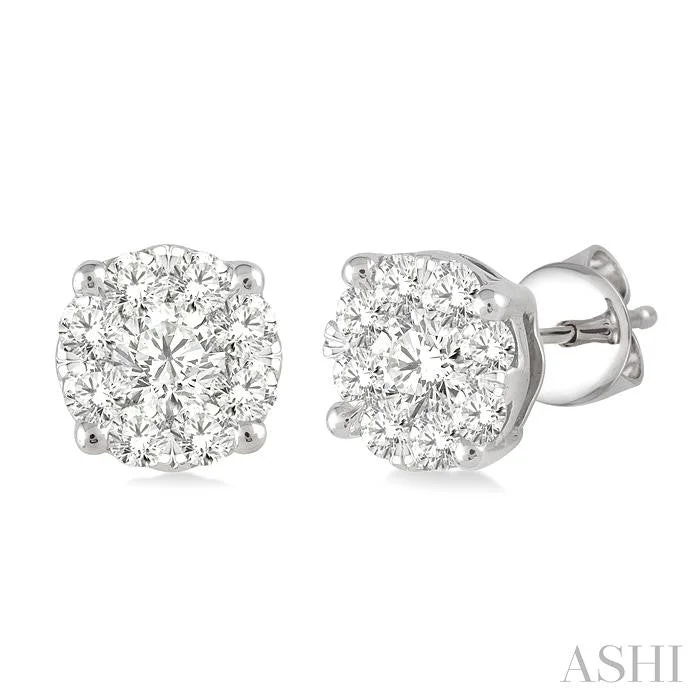 ROUND SHAPE LOVEBRIGHT ESSENTIAL DIAMOND STUD EARRINGS