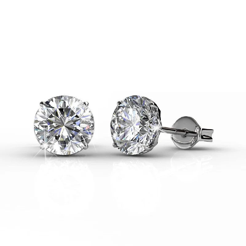 Glamorous Jewelry, Glamorous Deals – Shop Now Mallory 18k White Gold Plated Stud Earrings with  Swarovski Crystals