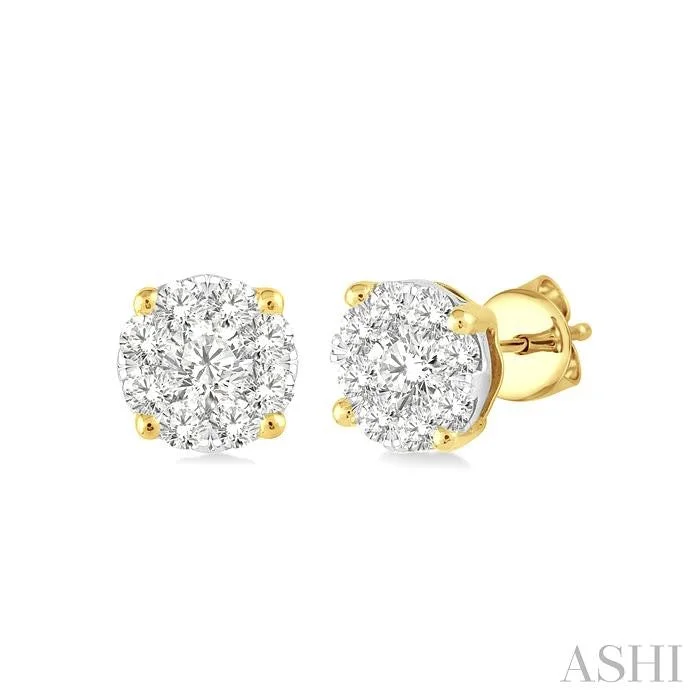 ROUND SHAPE LOVEBRIGHT ESSENTIAL DIAMOND STUD EARRINGS