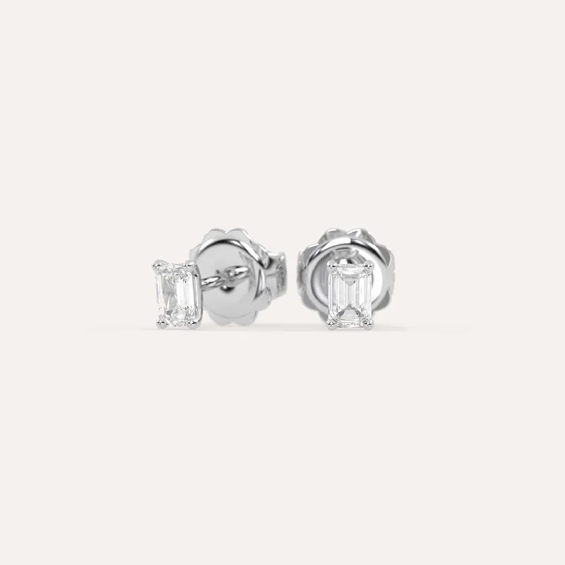 Must-Have Jewelry At Unbelievable Discounts 1/2 carat Emerald Diamond Stud Earrings LAB