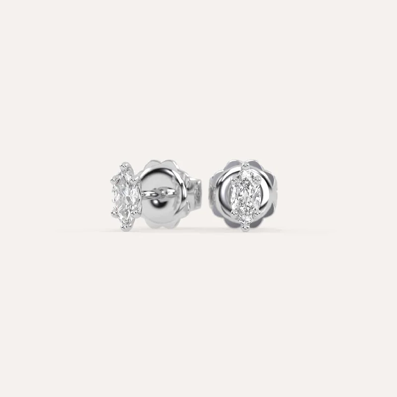 Trending Jewelry Now At Unbeatable Prices 1/2 carat Marquise Diamond Stud Earrings LAB