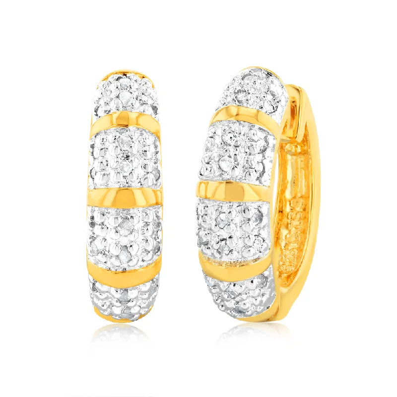 Accessorize For Less – Luxury Jewelry At Affordable Prices 1/5 Carat Diamond Hoop Earrings in Gold Plated Silver Accessorize For Less – Luxury Jewelry At Affordable Prices 1/5 Carat Diamond Hoop Earrings in Gold Plated Silver