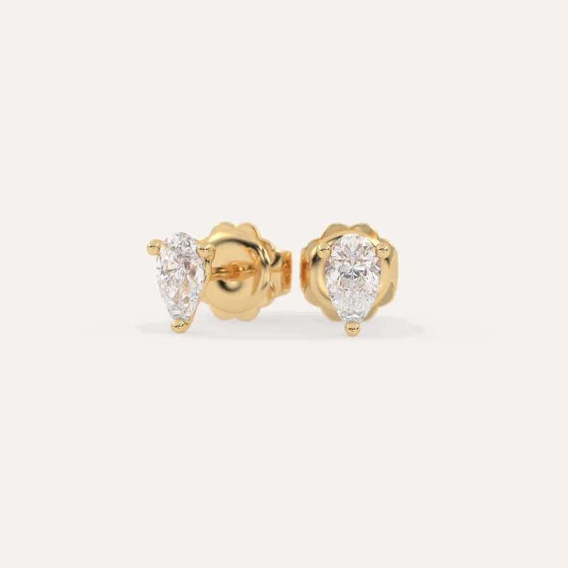 Get The Sparkle You Love At Prices You Adore 1 carat Pear Diamond Stud Earrings