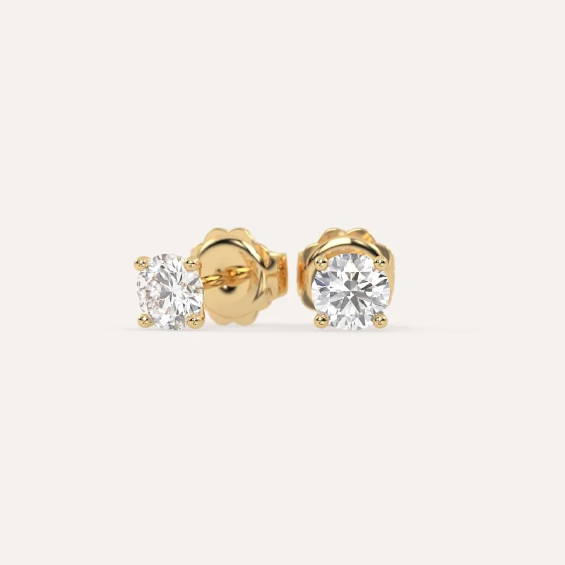 Celebrate Every Occasion With Sparkling Savings 1 carat Round Diamond Stud Earrings