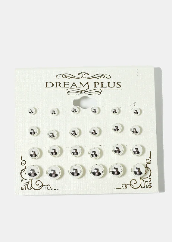Trending Jewelry Now At Unbeatable Prices 12-Pair Ball Stud Earrings