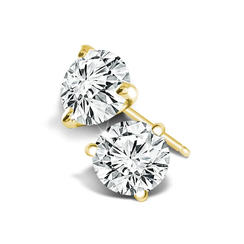 Elegant Jewelry Pieces At Unbelievable Prices 14K Yellow Gold 1 CTW Diamond Stud Earrings