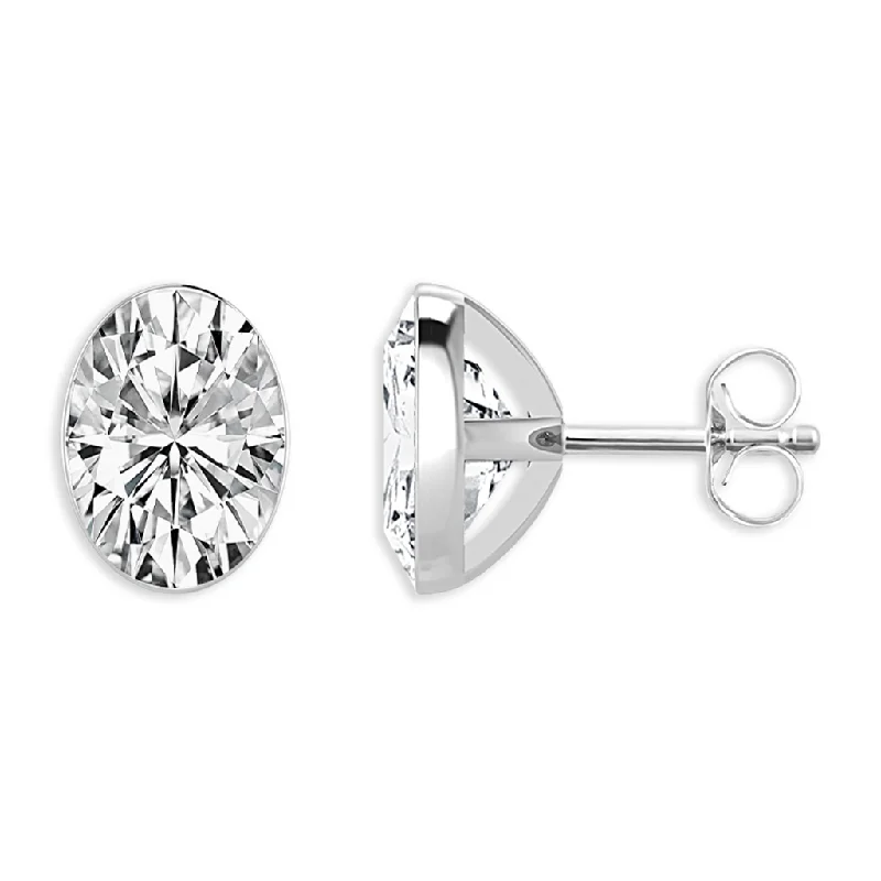 Unmissable Jewelry Clearance – Final Reductions 14K Yellow Gold 1.40 CTW Oval Lab Grown Diamonds Stud Earrings
