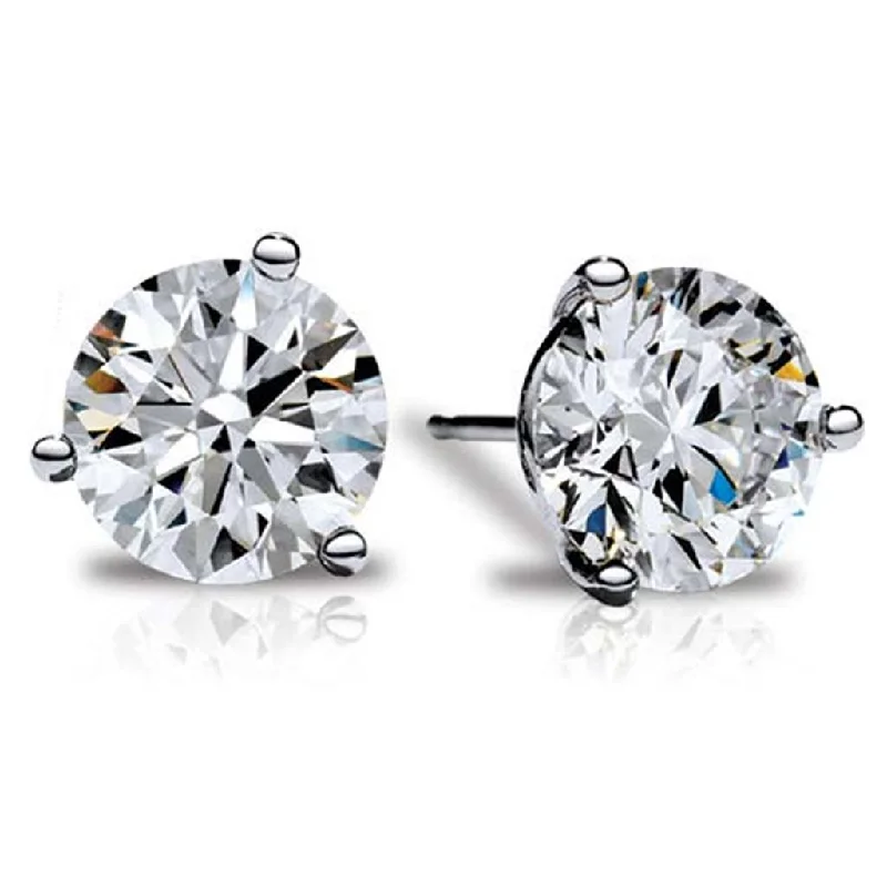 Discounted Jewelry For A Glamorous Look 18K White Gold 'Fire & Ice' 0.75 CTW Diamond Stud Earrings