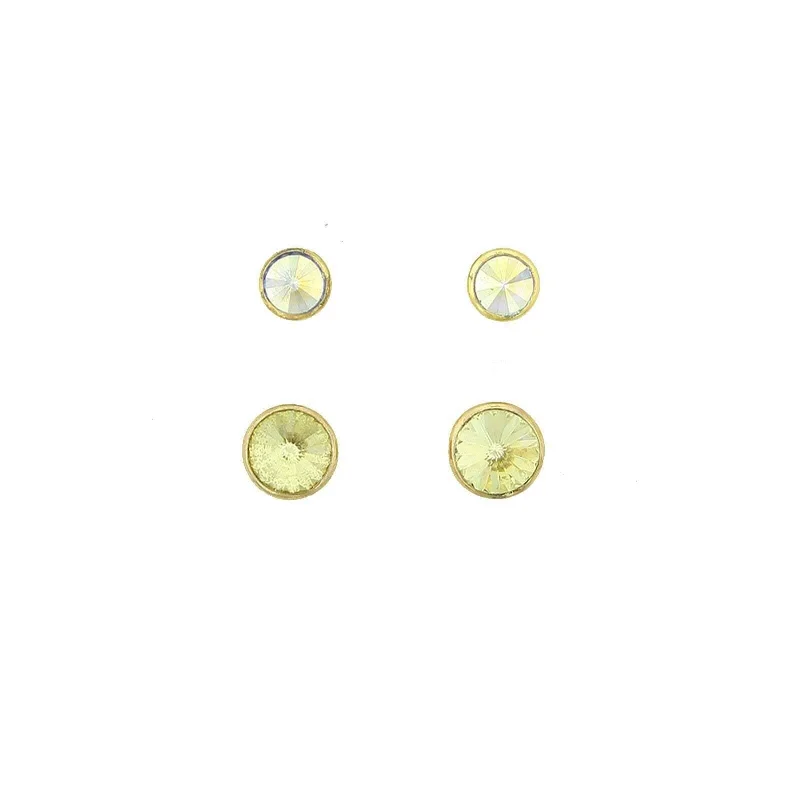Limited-Stock Jewelry Sale – Once It's Gone, It's Gone 1928 Jewelry Citrine and Crystal Stud Earrings Sets