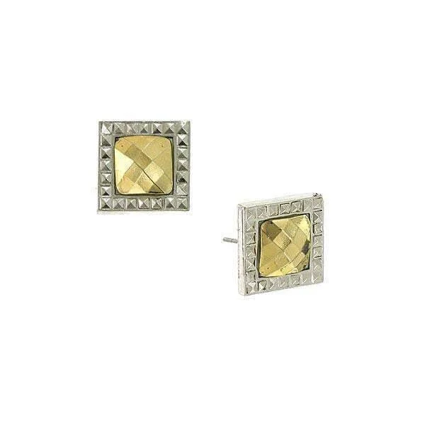 Grab Your Dream Jewelry At The Lowest Prices 1928 Jewelry Fusion Lux Square Stud Earrings