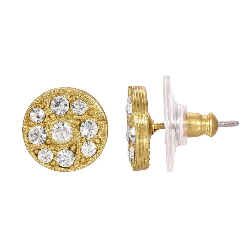 Fine Jewelry, Limited-Time Offers Available 1928 Jewelry Petite Round Crystal Accent Stud Earrings