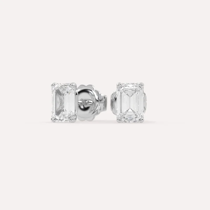 Exclusive Gemstone Jewelry Markdowns – Shop Now 2 carat Emerald Diamond Stud Earrings LAB