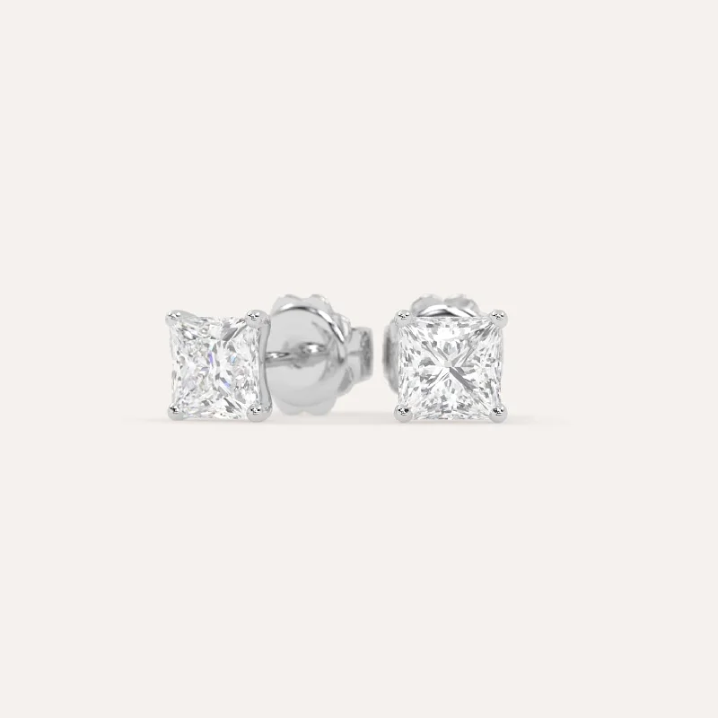 Best Jewelry Sale Prices – Limited-Time Offer 2 carat Princess Diamond Stud Earrings LAB