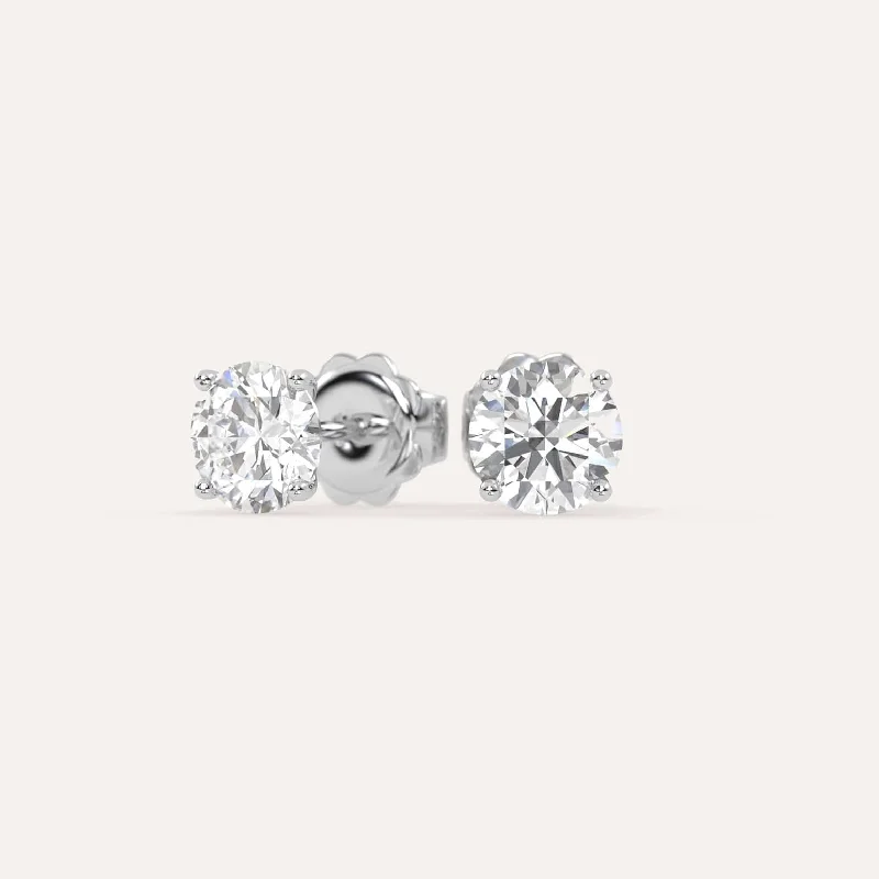 Flash Sale On Exquisite Jewelry – Don't Miss Out 2 carat Round Diamond Stud Earrings