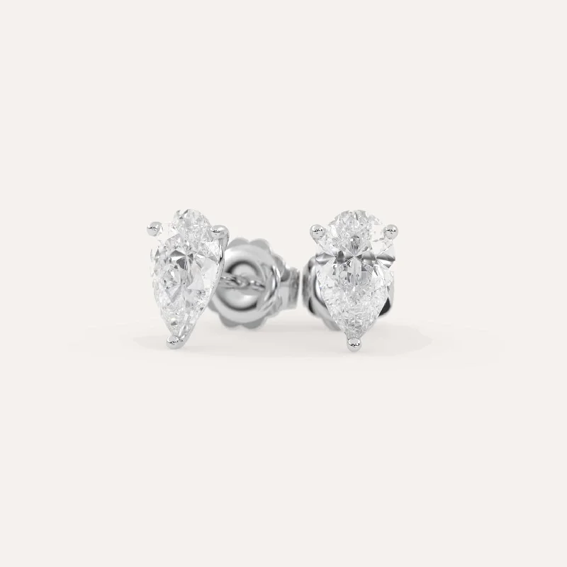 The Perfect Jewelry Piece At The Perfect Discount 3 carat Pear Diamond Stud Earrings LAB