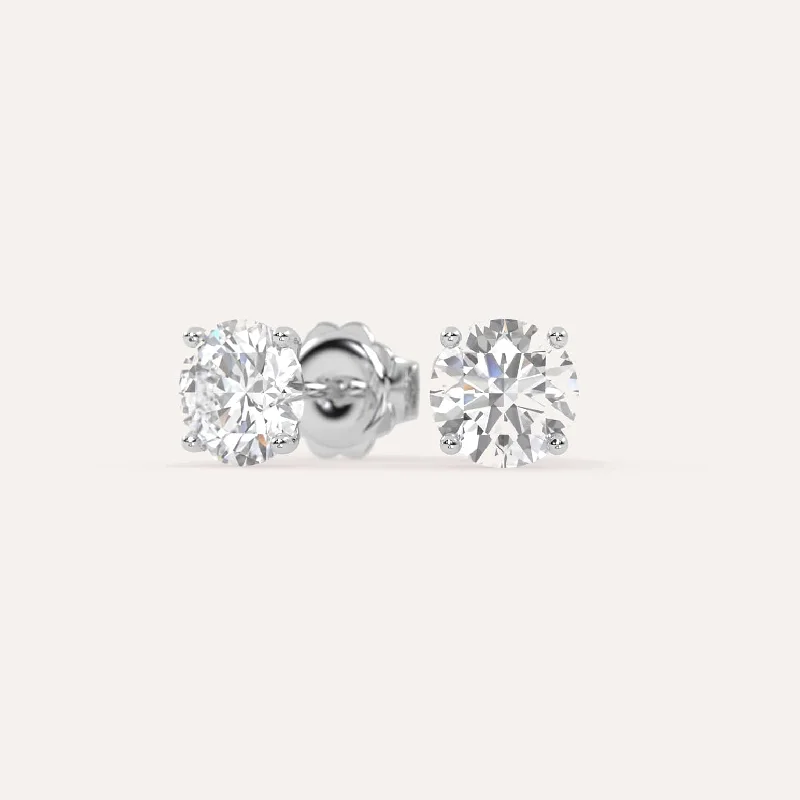 Unique Jewelry For Less – Shop The Sale Now 3 carat Round Diamond Stud Earrings