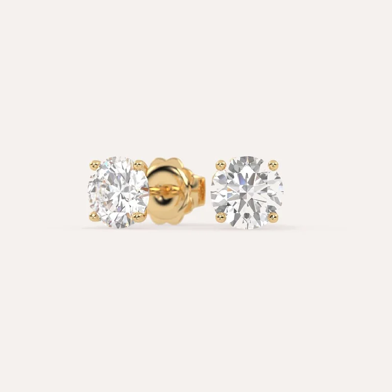Jewelry Flash Sale – Stylish Designs At Unbeatable Rates 3 carat Round Diamond Stud Earrings