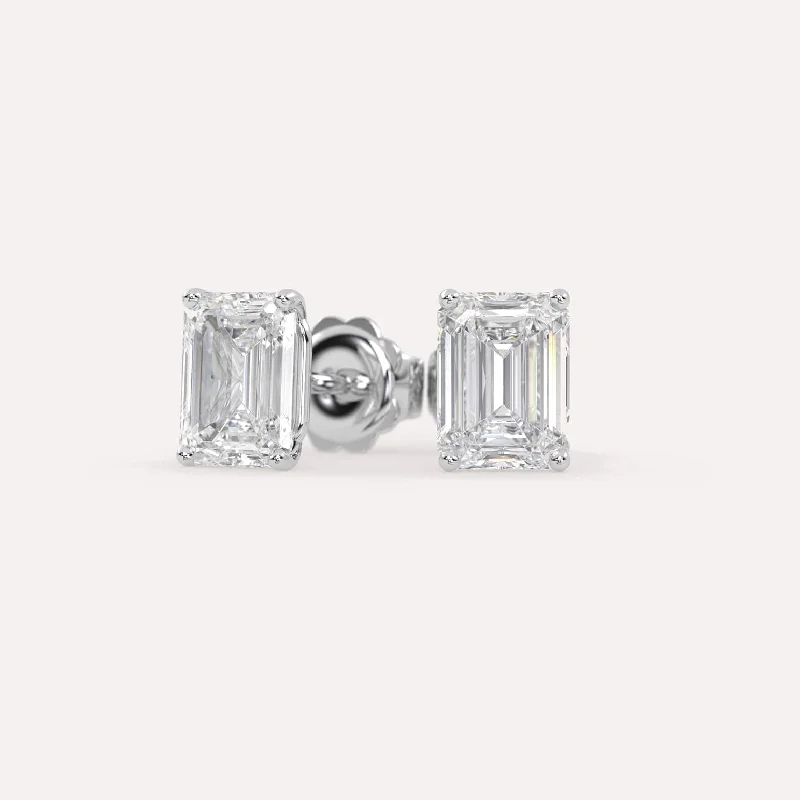 Luxury Meets Affordability – Jewelry Sale Live Now 4 carat Emerald Diamond Stud Earrings LAB