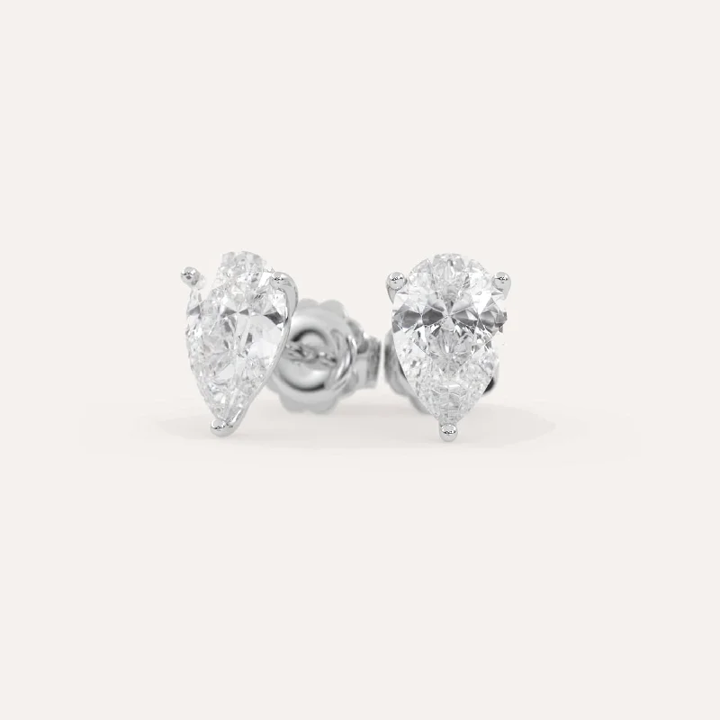 Luxury Jewelry Without The Luxury Price Tag 4 carat Pear Diamond Stud Earrings LAB