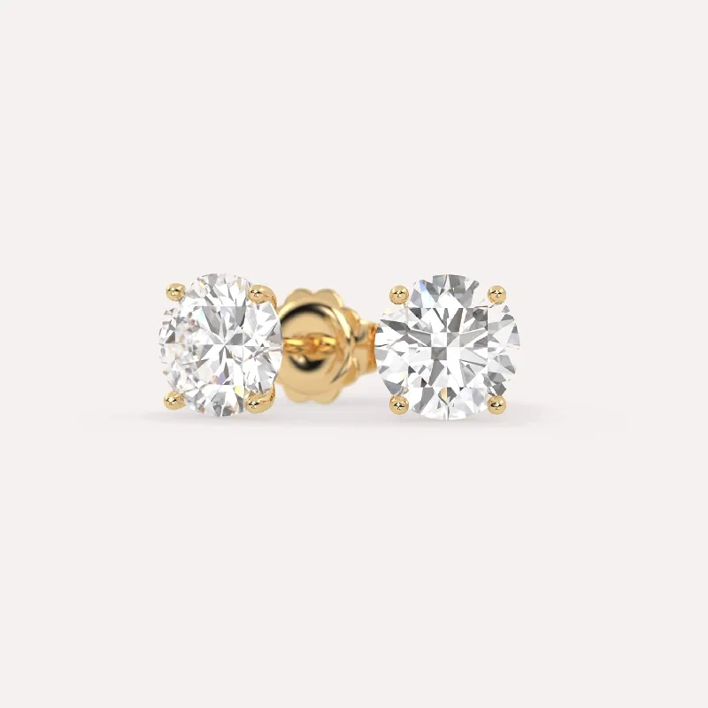 Discover Unique Jewelry With Special Limited-Time Offers 4 carat Round Diamond Stud Earrings
