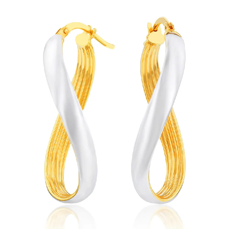 Shop High-Quality Jewelry At Jaw-Dropping Discounts 9ct Silverfilled Yellow And Silver Gold Twisted Hoop Earrings Shop High-Quality Jewelry At Jaw-Dropping Discounts 9ct Silverfilled Yellow And Silver Gold Twisted Hoop Earrings