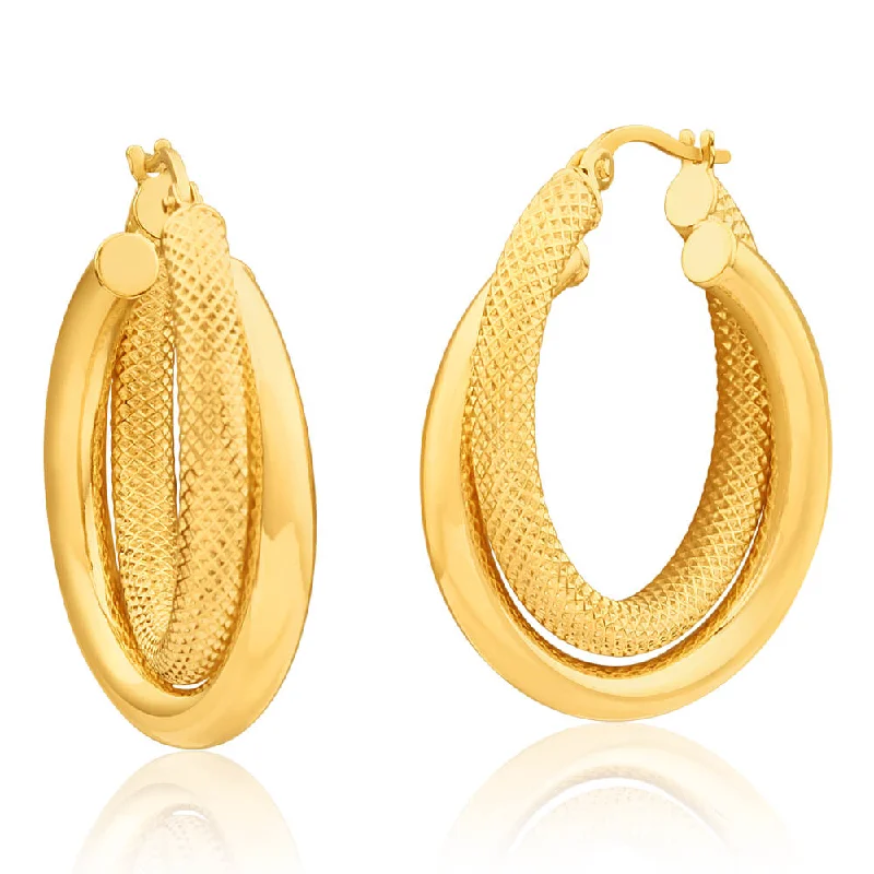 Shop Elegant Jewelry At Unbeatable Prices 9ct Yellow Gold Gorgeous Hoop Earrings