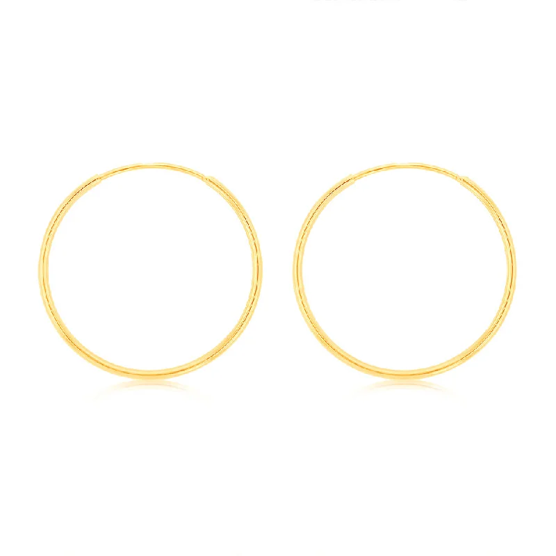Stunning Jewelry Pieces At The Lowest Prices Ever 9ct Yellow Gold Plain 15mm Sleeper Earrings