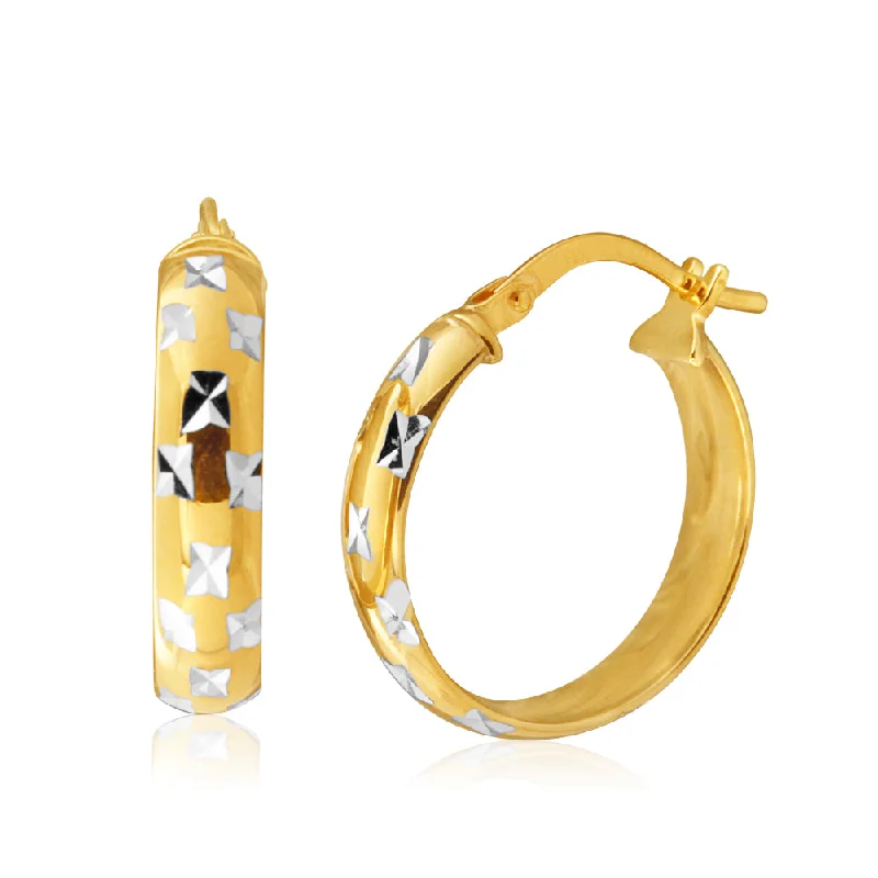Make Every Moment Shine – Jewelry Discounts Available 9ct Yellow Gold Silver Filled 15mm Hoop Earrings