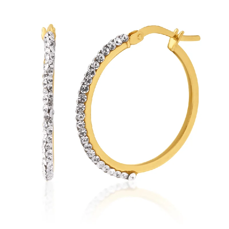 Get Your Favorite Jewelry At The Best Price 9ct Yellow Gold Silver Filled Hoop Earrings