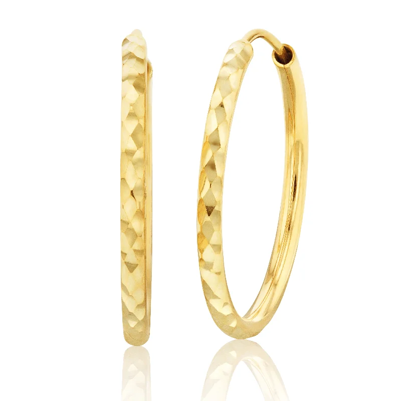 Jewelry Deals That Outshine The Rest 9ct Yellow Gold Silverfilled Diamond Cut 20mm Sleeper Earrings Jewelry Deals That Outshine The Rest 9ct Yellow Gold Silverfilled Diamond Cut 20mm Sleeper Earrings