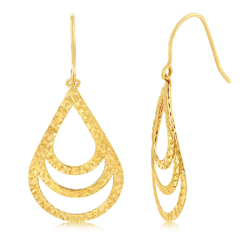 Bestselling Jewelry Now On Sale – Elevate Your Look 9ct Yellow Gold Triple Pear Drop Earrings
