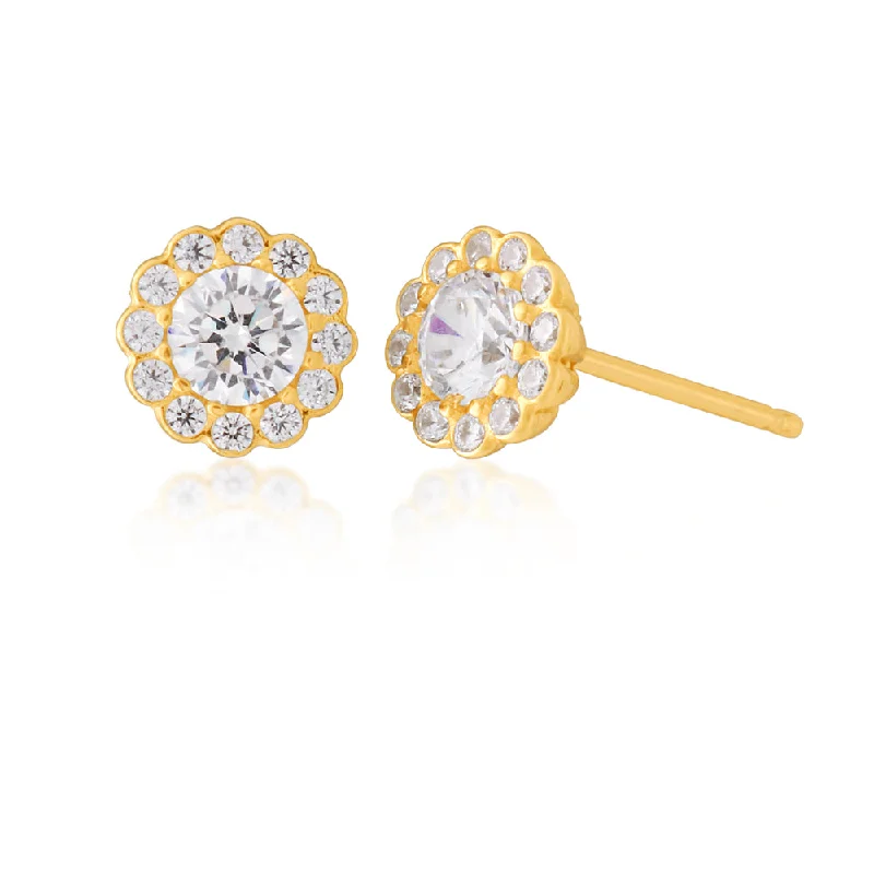 Flash Sale On Exquisite Jewelry – Don't Miss Out 9ct Yellow Gold Zirconia Round 6mm Studs