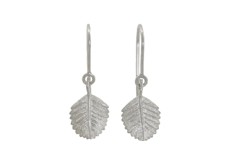 Shine In Style – Shop Jewelry Discounts Today Beech Leaf Earrings, White Gold & Platinum