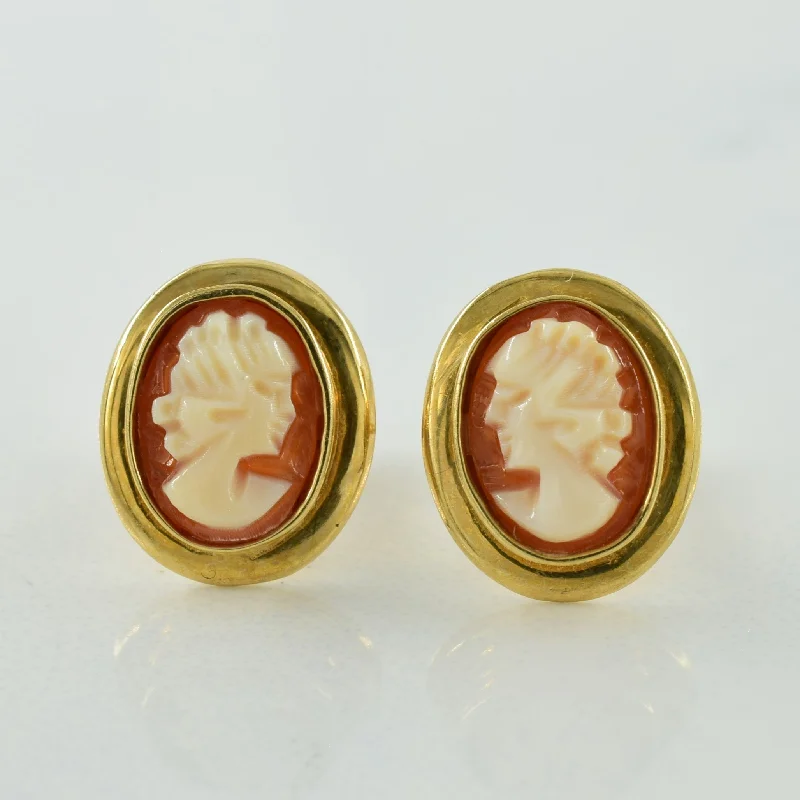 Dazzle In Elegance With Our Biggest Jewelry Sale Cameo Stud Earrings | 1.80ctw |