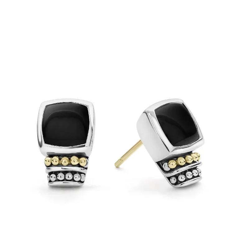 Limited-Time Jewelry Sale – Don't Miss These Deals Caviar Color Bezel-Set Onyx Stud Earrings